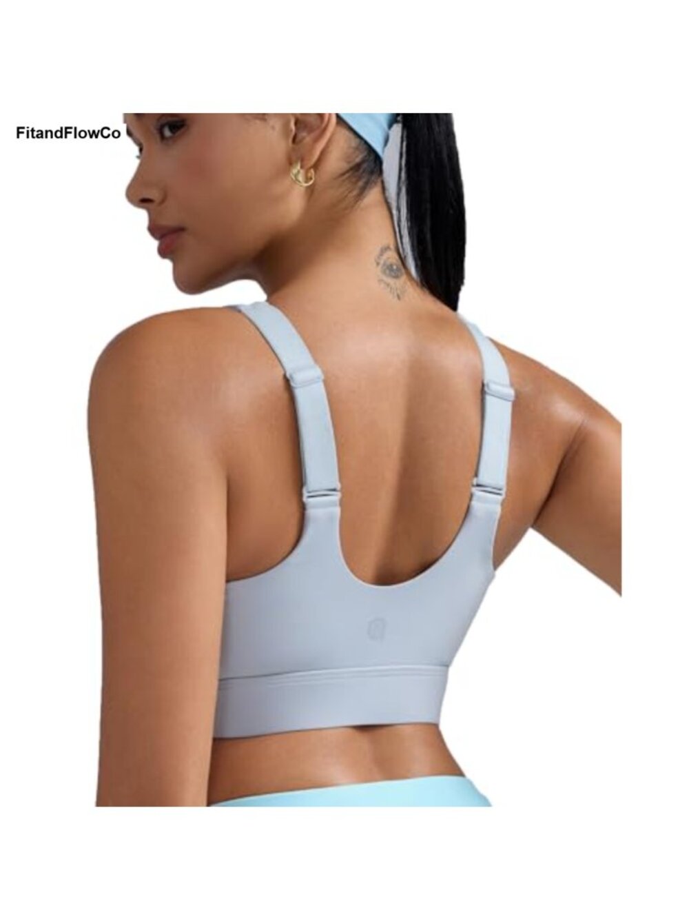 High Impact Sports Bra Racerback Sewn in Pads Full Coverage Workout
